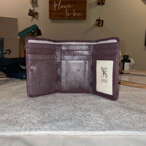 HOBO Jill Trifold Wallet in Plum Graphite